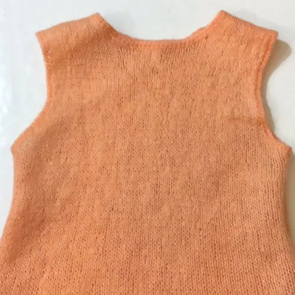 Handmade Knit Women Vest Sweater Size Approximately M